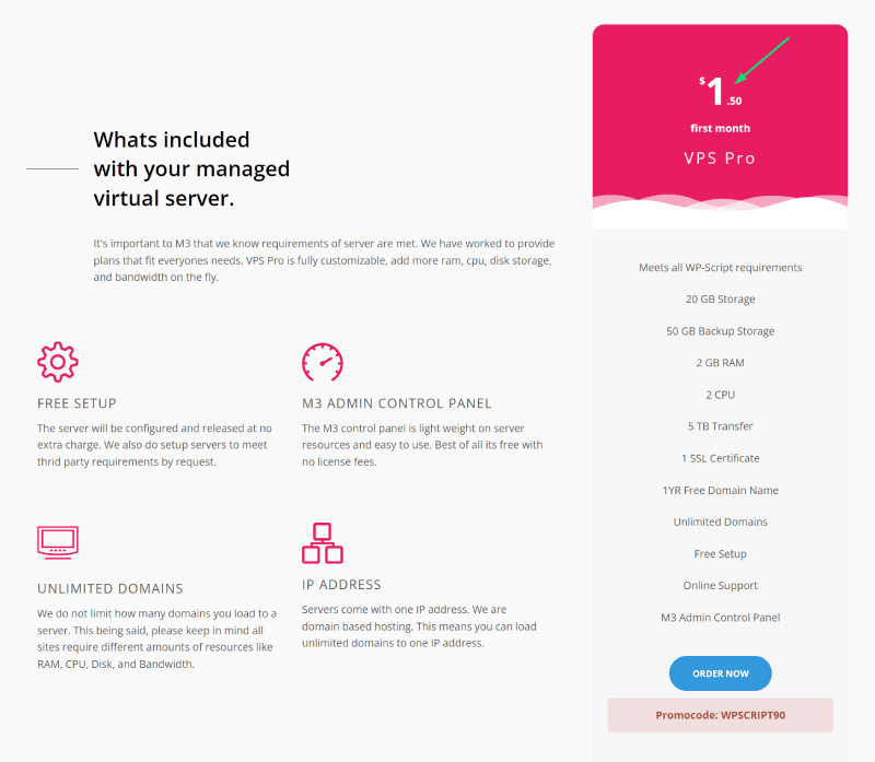 Adult Hosting, M3Server pricing plans for porn sites