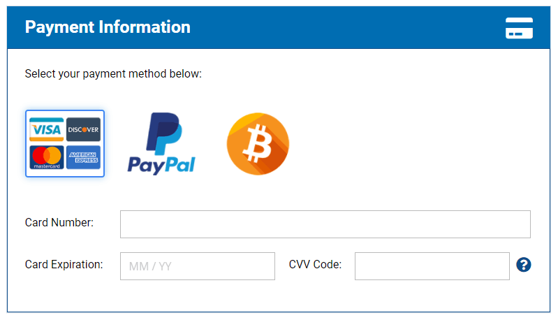 Payment information