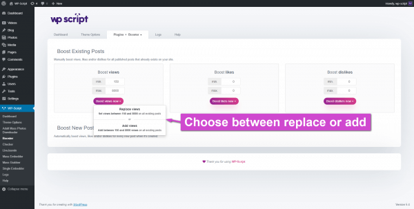 Replace or add views to your posts