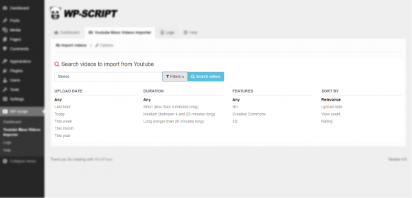 WPS YouTube Importer llena tu web con vídeos de youtube