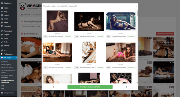 WPS Photos Downloader descarga fotos y crea galerías de chicas