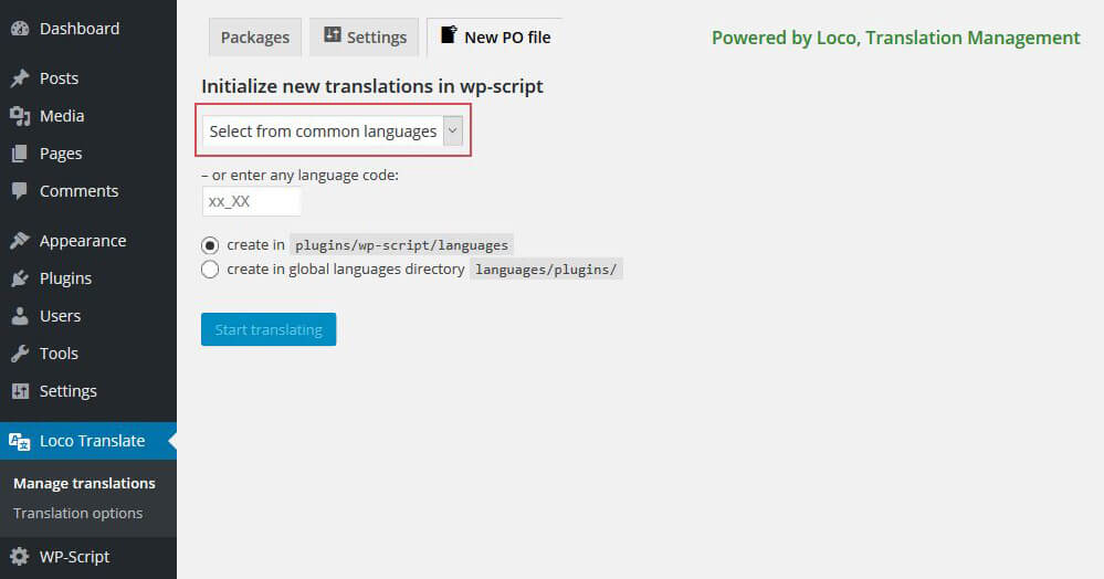 Select your language