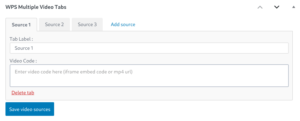 Add Unlimited Videos in Tabs